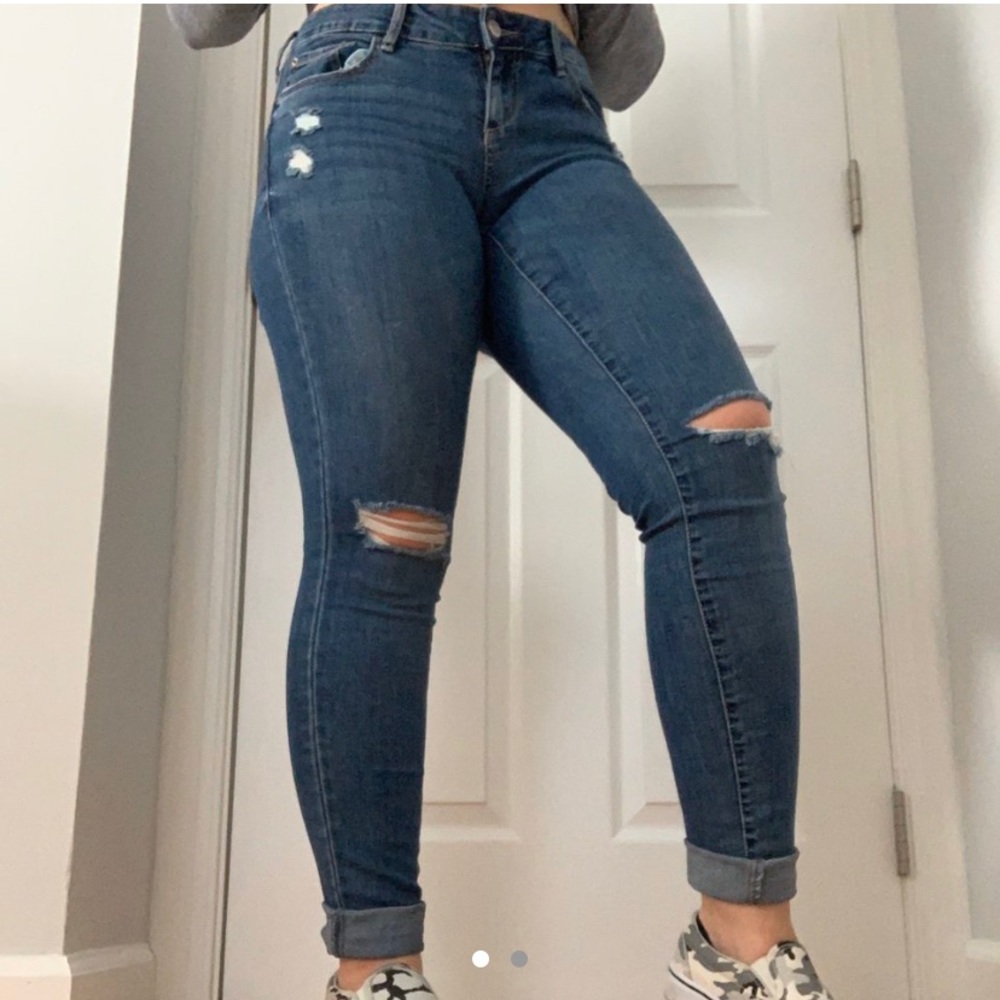 distressed jeans